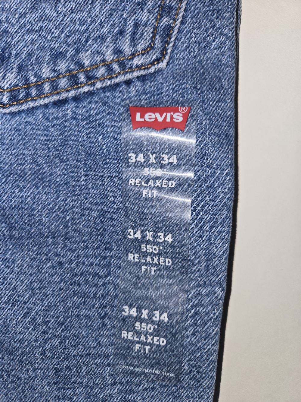 NWT Levi's 550 Relaxed Fit Men's Jeans - Blue Mens 34 X 34 - Picture 9 of 12